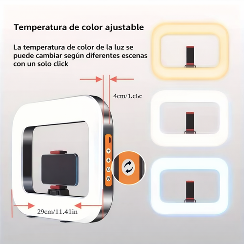 ANILLO DE LUZ PRO PORTATIL PARA CELULAR