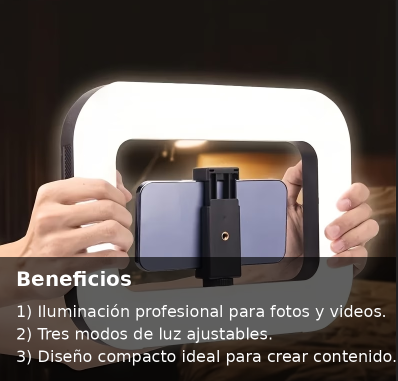 ANILLO DE LUZ PRO PORTATIL PARA CELULAR